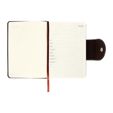 Dated diary 2024 A5 176 sheets, Devente.norwich, solid cover with artificial leather foam, lies, cream block 70 g/m2, brown-8