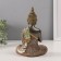 Souvenir Polystone "Buddha - Mudra Namascar" gray 9.5x13.5x19.5 cm