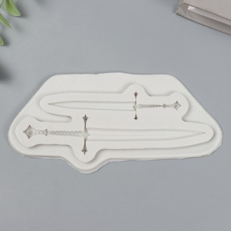 Mold Silicon "Knights Swords" 2 items 1x8x13.7 cm-2