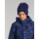 Knitted hat for a boy, size 54, dark blue color