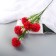 Artificial flowers "chrysanthemum pompom" d-6 cm 80 cm, raspberry