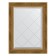 Mirror with engraving in the baguette frame, aged bronze with weaving 70 mm, 53x71 cm