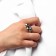 Ring metal "shell" shell, color silver, size 16