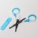 A childcare kit, 6 items: a children's comb, a brush, a knife with a cover, safe scissors with a cap, for a boy