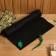 Bath mat 150x50 cm with an applique "Oak sheet" Black