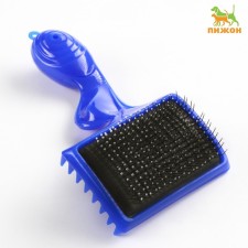 Brush - a packer large with drops, base 84 x 58 mm, blue