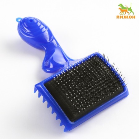 Brush - a packer large with drops, base 84 x 58 mm, blue