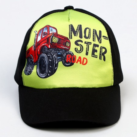 Baby cap for the boy Monster Road, black color, rr. 52-54-4