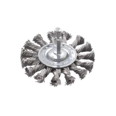 The brush is flat for the drill KWB, D = 70 mm, HSS, twisted, hard, wire thickness 0.5 mm