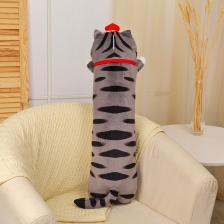 Шкурка мягкой игрушки "Кот-император", 90 см, цвет серый-3