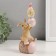 Polystone souvenir "Bunny with Easter testicles and chicken" 7.5x6x19.5 cm