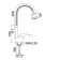 Accoona A4840 kitchen mixer, one -leaf, flexible surge, chrome