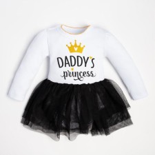 Боди с юбкой Крошка Я "Daddy's princess" рост 80-86 см
