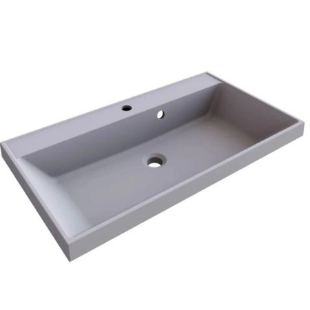 Quartz sink Paola quartz alba 700, 700x450 mm, color 05 concrete