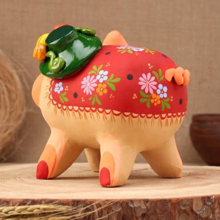 Kovrovsky toy-cap "Pig in a hat", ceramics-2