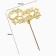 Topper wooden "Happy Birthday" Golden Datim beautifully 14.3x8.8 cm