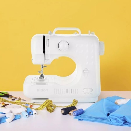 Sewing machine KitFort KT-6041, 7.2 W, 12 operations, semi-automatic, white-1