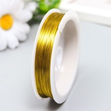 Biser wire d 0.3 mm, gold steering. 50 m