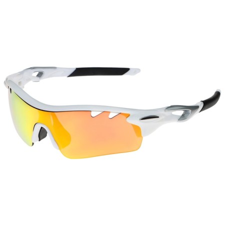 E23 bicycle glasses with interchangeable lenses in the case, white color-1