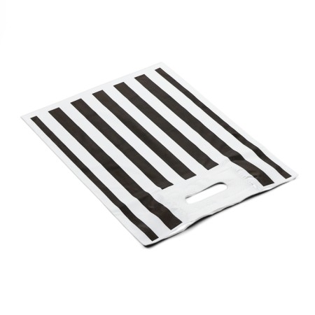 Polyethylene package with a cut -off reinforced handle, CB 30 x 40 cm, 50 μm-1