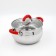 A stainless steel pan “Werner”, 2.5 l, D = 18 cm, with a lid