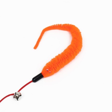 Domesticope-a-piece "snake" with a bell, orange on a pink handle-1