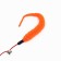 Domesticope-a-piece "snake" with a bell, orange on a pink handle