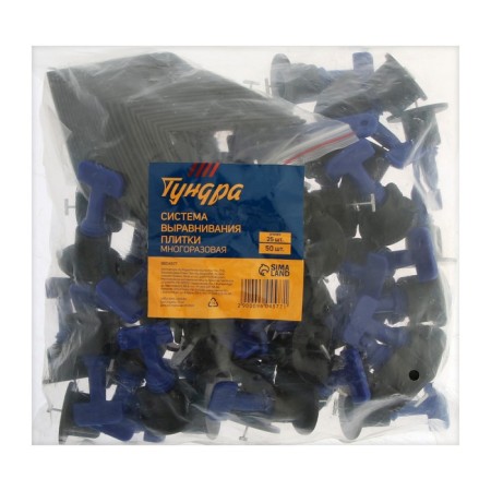 Tundra tile alignment system, reusable, 50 pcs. + corners 25 pcs.-5