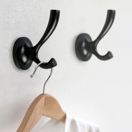 Furniture hook Cappio Cone, two -rod, black color, 3 pcs.