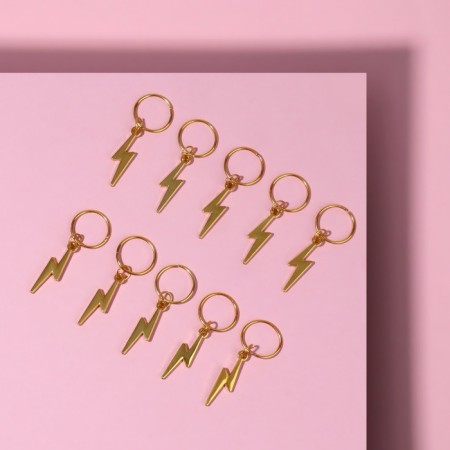 Hair piercing "Lightning", 4.1 × 1.3 cm, 10 pcs, golden color-1