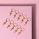 Hair piercing "Lightning", 4.1 × 1.3 cm, 10 pcs, golden color