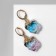 Earrings "Stones" gradient, color blue-violet in gold