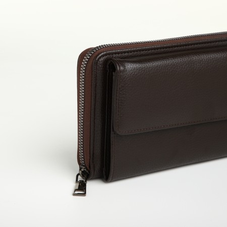 Male clutch on lightning, textura, brown color-2