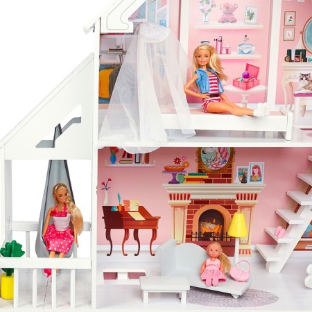Duke Paramo Doll Wooden "Staisi Avenue", three -story, with furniture-5