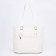 Zipper bag, external pocket, white color