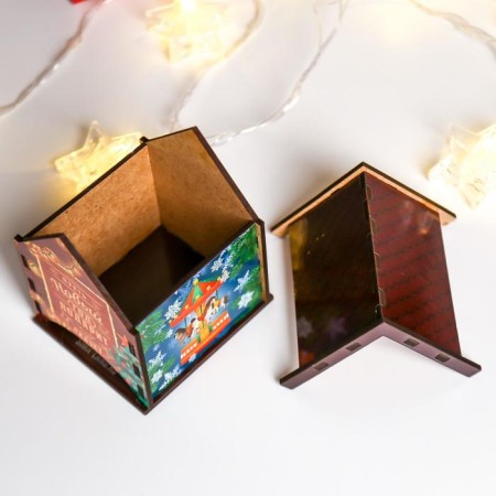 Tea house "Let the New Year give a fairy tale" 10.5x9.5x12 cm-3