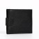 Male purse for magnet, department for bills, for maps, for coins, black color