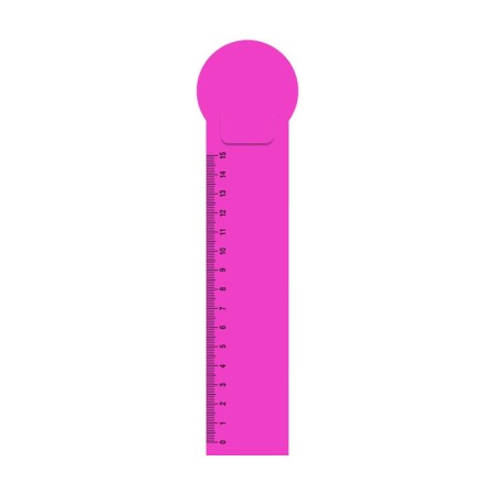 A set of 4 bookmarks of plastic Erichkrausematt Neon, scale 15cm, mix-4