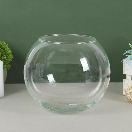 Vase "Ball" throat. D-13.5cm, 18x16 cm, 3l 2068 Transparent