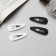 Invisible hair "Florence" (set 4 pcs) drop, 5 cm, black and white