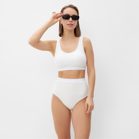 Separate Minaku women's swimsuit with a top color white, size 46