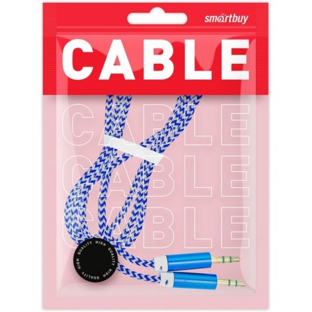 Audio Smartbuy A35, Jack 3.5 mm (M) -Jack 3.5 mm (M), in a braid, 1 m, blue-6