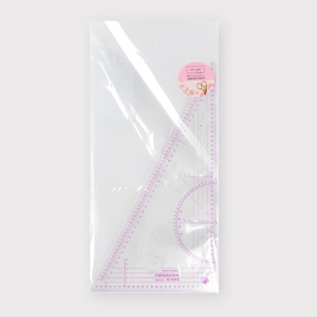 Portnivo metric "triangle", 20.5 × 11 cm, thickness 0.5 mm, color transparent-3