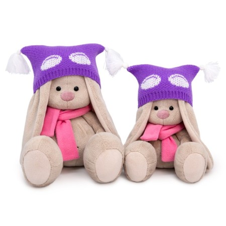 Soft toy "Bunny mi in a hat and scarf", 23 cm-3