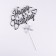 Topper "Happy Birthday", silver, with a bow, give beautifully