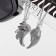 Kulons "Demetrons" Two wings, color silver, 45 cm