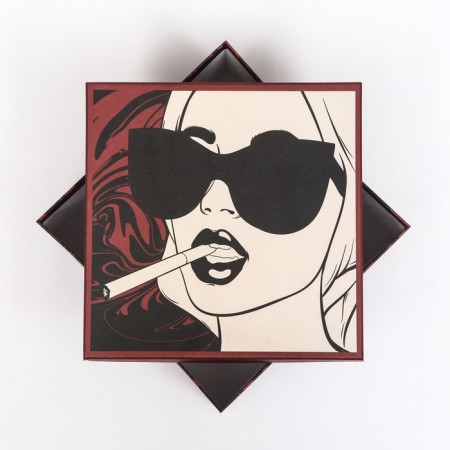 Gift box "Cool lady", square, 19 x 19 x 12 cm-4