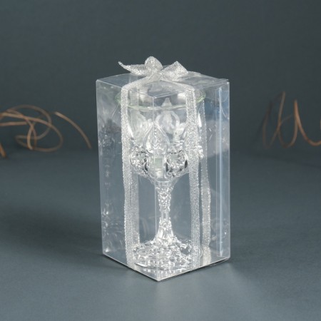Glass "pleasure" 12*6.5*6.5 cm, silver-7