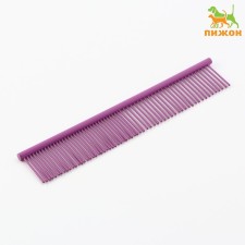 A comb for wool with galvanic coating, 18 x 3 cm, purple