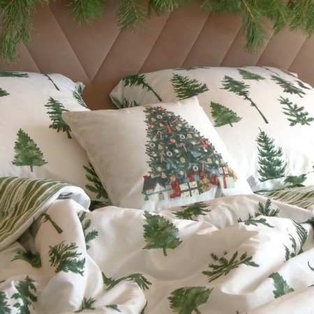 New Year. Ethel Pill "Christmas tree with gifts", 40*40 cm, velor, 100% p/e